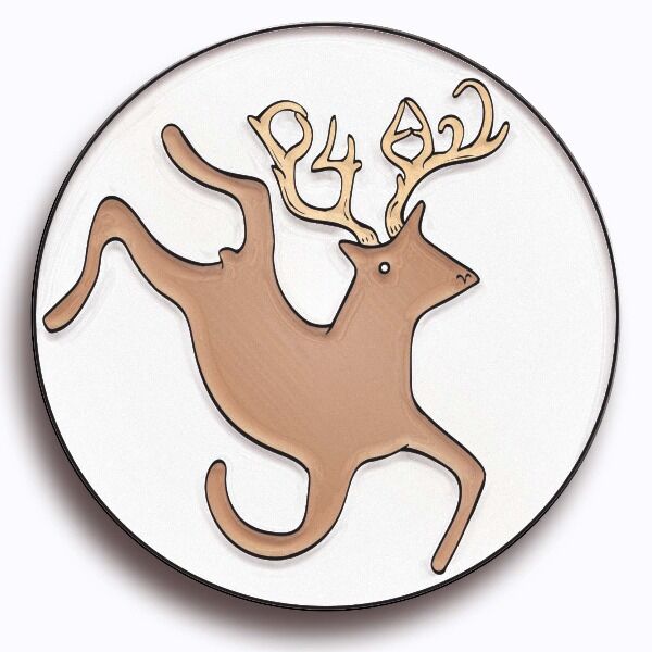 This elegant enamel pin commemorates P4A 2022 in the form of a deer who formed their antlers special for this occasion! Designed by Lukas Phelan