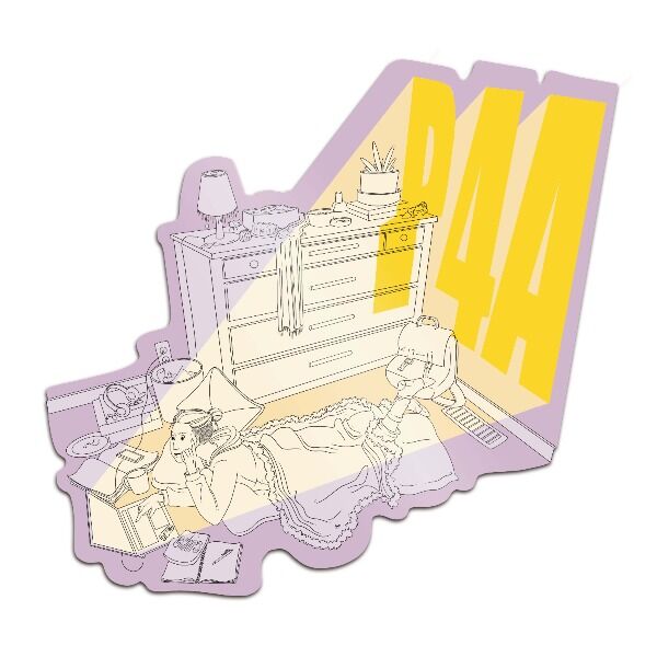 Are you also staying up super late watching the P4A stream? Then this sticker designed by Zoe Ryder is for you! About 4" tall.