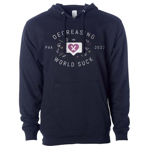 Our first ever P4A hoodie celebrating P4A and Vlogbrothers 15th anniversary! Featuring Nerdfighteria icons-- do you know them all? Designed by Maia Ledesma.

Sizes XS-3XL guide: https://cdn.shopify.com/s/files/1/0055/1242/files/ss4500p.jpg?v=1602091177