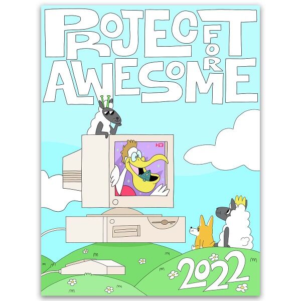 Raphael, Glennnn and Daaaale are just like us, they gather to watch pelican Hank be goofy on screen all day! Designed by Sam Schultz.