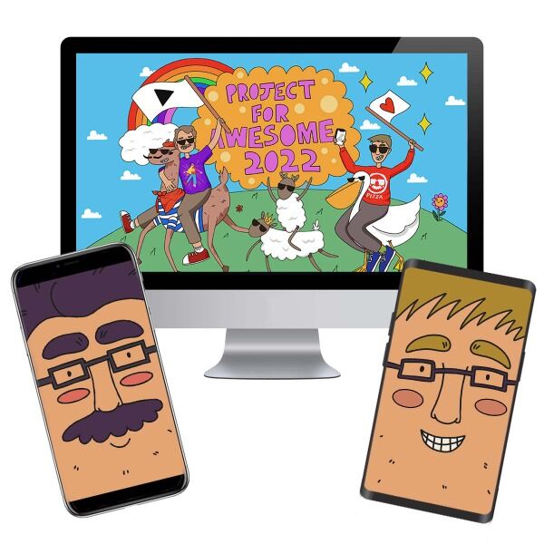 Enjoy some festive P4A wallpapers for your computer AND phone! Desktop wallpaper designed by nerdfighter Alys and phone wallpapers by Daniel Jennings. Included in the digital download bundle.