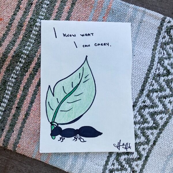 Cute hand drawn card and affirmation message from the one and only Hannah Hart!