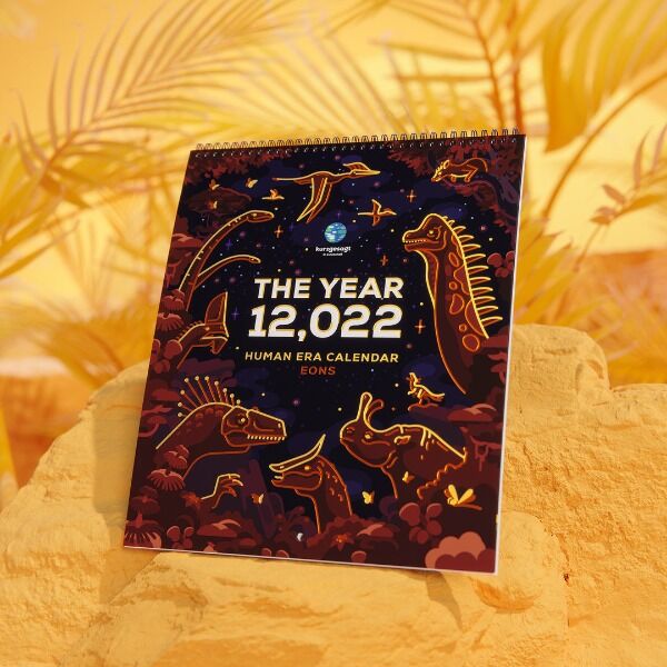 The Kurzgesagt's Human Era Calendar for the year 12,022, sold out online! This year they expanded the scope beyond humanity to showcase forgotten animals and plants from all across the Phanerozoic Eon