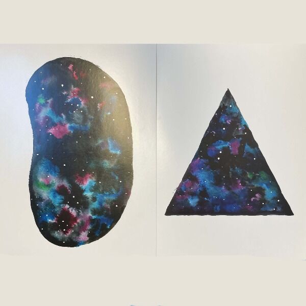 Remember the cosmic pizza and bean art John and Sarah made in 2019? We made too many prints. You can get one, but you won't know if it will be pizza or bean!