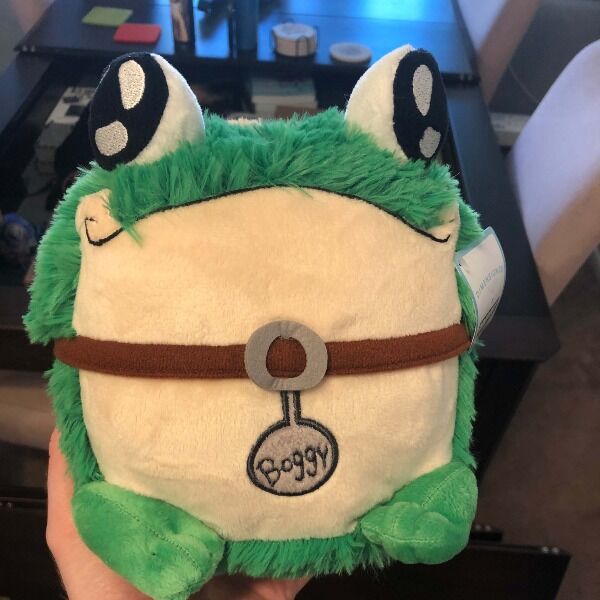 Your very own Boggy the Froggy familiar plushie from Dimension 20!