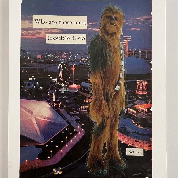Sarah Urist Green created these original collages with Star Wars wall decals and images and text from vintage magazines, and you can own one in print form!