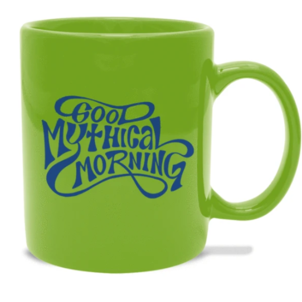 Watch your favorite Good Mythical Morning episodes on repeat while sipping from the loop de loop mug! Signed by Rhett & Link. Watch your favorite Good Mythical Morning episodes on repeat while sipping from the loop de loop mug! Signed by Rhett & Link.