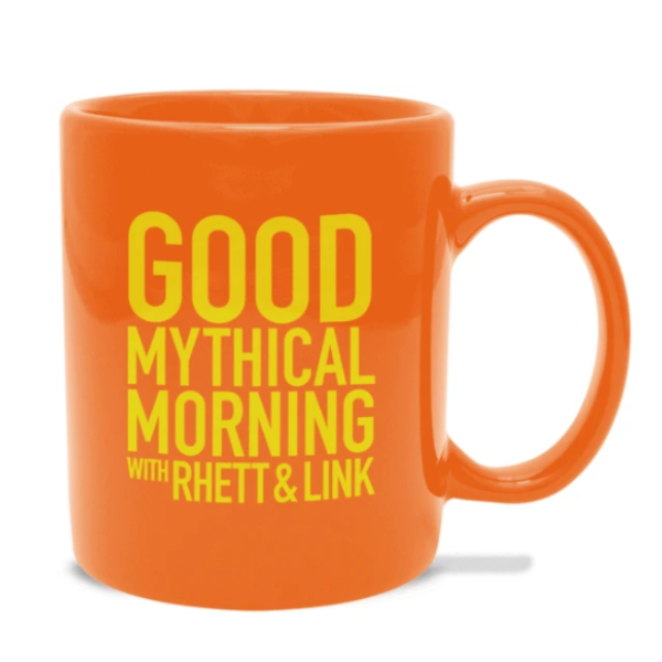 Pretend you're a cohost on a popular morning show which this mug signed by Rhett and Link! Pretend you're a cohost on a popular morning show which this mug signed by Rhett and Link!