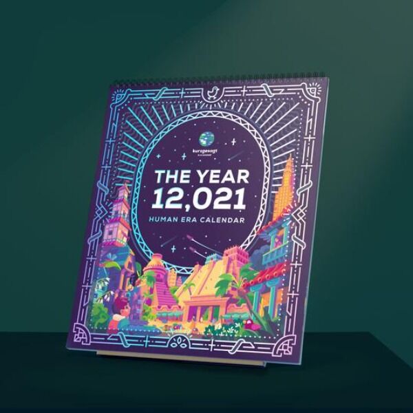 The Kurzgesagt's Human Era Calendar for the year 12,021, sold out online! This calendar is all about the journey of humanity, beginning tens of thousands of years ago and culminating in a vision for our future. The Kurzgesagt's Human Era Calendar for the year 12,021, sold out online! This calendar is all about the journey of humanity, beginning tens of thousands of years ago and culminating in a vision for our future.