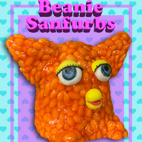 A Beanie Sanfurbs postcard print featuring a cake made in his likeness by CakesByChoppA! A Beanie Sanfurbs postcard print featuring a cake made in his likeness by CakesByChoppA!